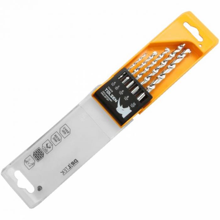 Набір свердел по цеглі Tolsen, 5шт, 4-10мм, кейс