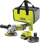 Шліфмашина кутова акумуляторна Ryobi ONE+ RAG18125-1C40S 125мм 18В 1х4А·год 9000об·хв 2.2кг сумка