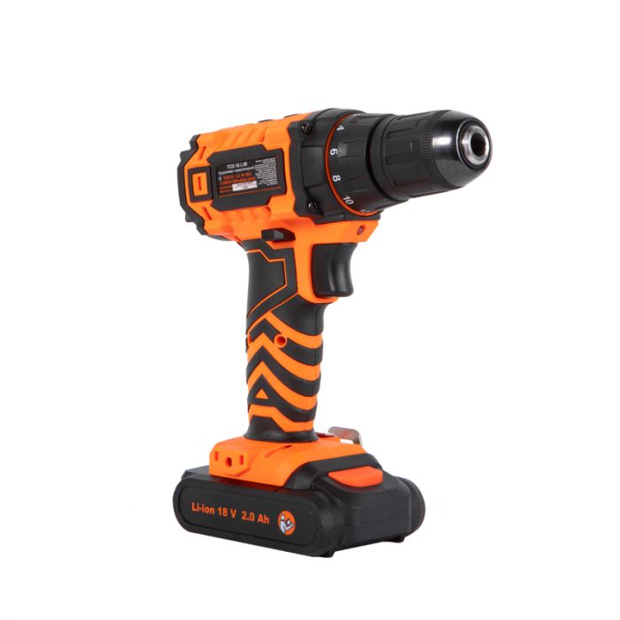 Шурупокрут-дриль акумуляторний Tekhmann TCD-18 LIW 18В 2х2А·год 28Нм 0-350·1300об/хв 1.3кг кейс