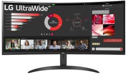 Монітор LG 34" 34WR50QC-B 2xHDMI, DP, Audio, VA, 3440x1440, 21:9, 100Hz, sRGB 99%, CURVED, FreeSync, HDR10