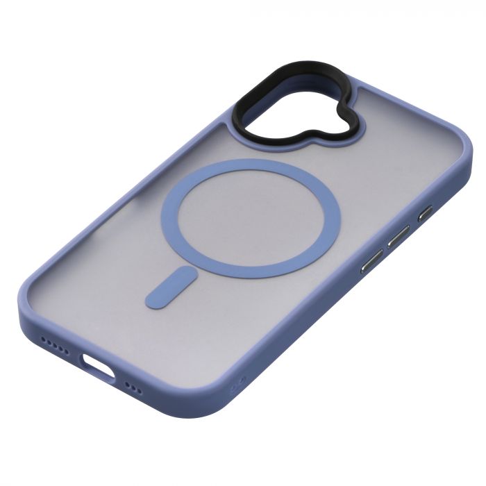 Чохол 2Е Basic для  iPhone 16, Soft Touch MagSafe Cover, синій світлий