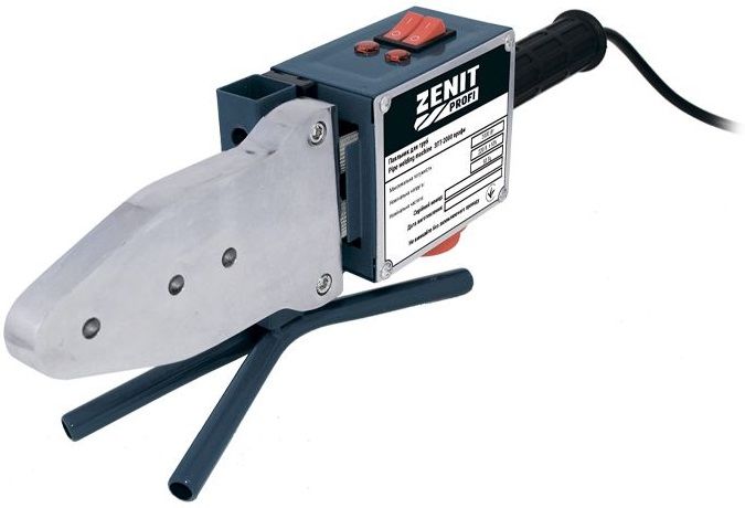 Паяльник для пластикових труб Зеніт ЗПТ-2000 Профи 220В 2000Вт 50-300°C насадки 20; 25; 32; 40; 50; 63мм кейс