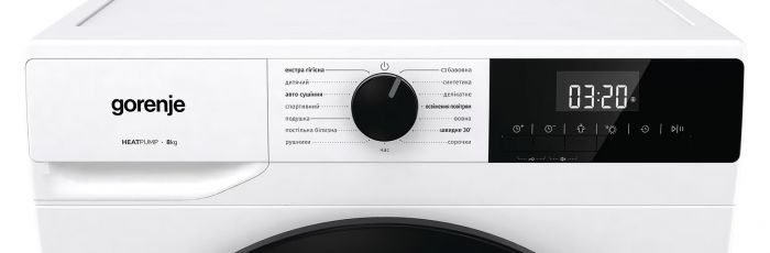 Сушильна машина Gorenje тепловий насос, 8кг, А++, 60см, дисплей, білий