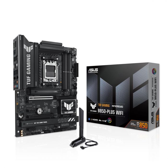 Материнcька плата ASUS TUF GAMING B850-PLUS WIFI sAM5 B850 4xDDR5 M.2 HDMI DP WiFi BT ATX