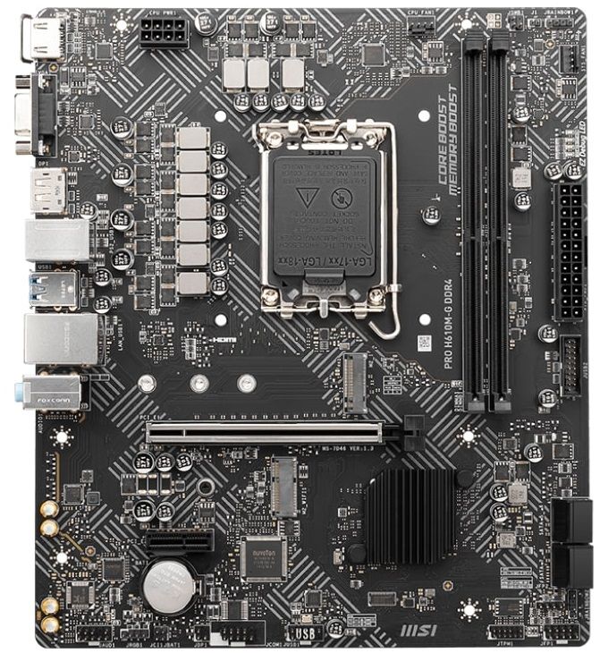 Материнcька плата MSI PRO H610M-G DDR4 s1700 H610 2xDDR4 M.2 HDMI DP D-Sub mATX