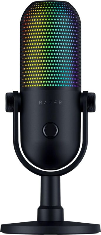 Мікрофон геймінговий Razer Seiren V3 Chroma, Uni, RGB, USB-A, 2м, чорний