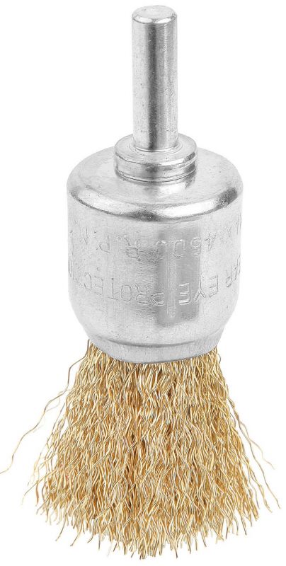 Щітка чашкова Tolsen Профі, торцева, рифлений дріт 0.3мм, 24мм, з хвостовиком 6.35мм(1/4")