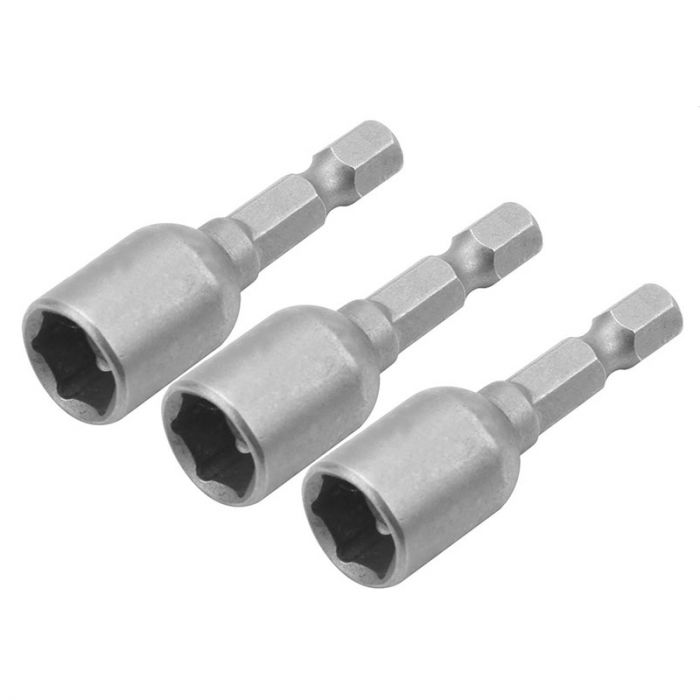 Головки торцеві Tolsen магнітні, набір 3шт, 1/4"х48мм, 10мм, сталі 40Cr