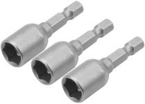 Головки торцеві Tolsen магнітні, набір 3шт, 1/4"х48мм, 10мм, сталі 40Cr