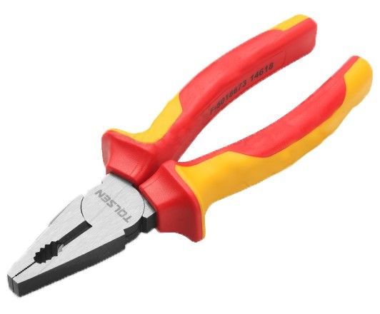 Плоскогубці комбіновані Tolsen Premium, діелектричні, для робіт під напругою 1000В, 160мм, CrV