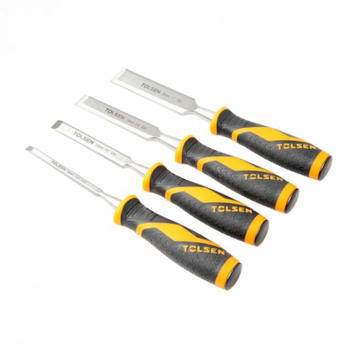Стамеска Tolsen Профі, набір 4шт, 6-13-19-25мм, 125мм, CrV