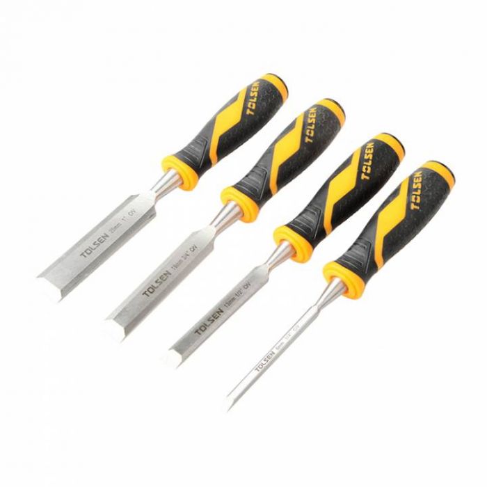 Стамеска Tolsen Профі, набір 4шт, 6-13-19-25мм, 125мм, CrV