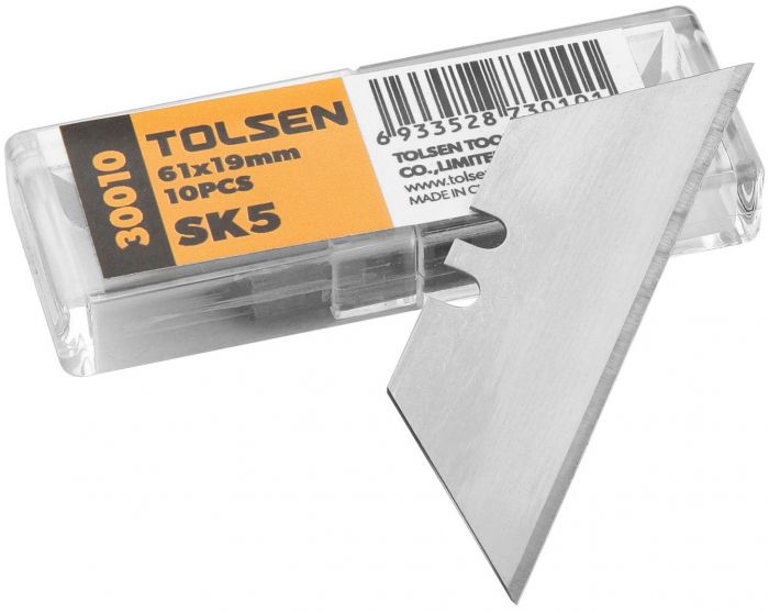 Лезо трапецієподібне Tolsen Профі, 19х0.58мм, сталь, 10шт