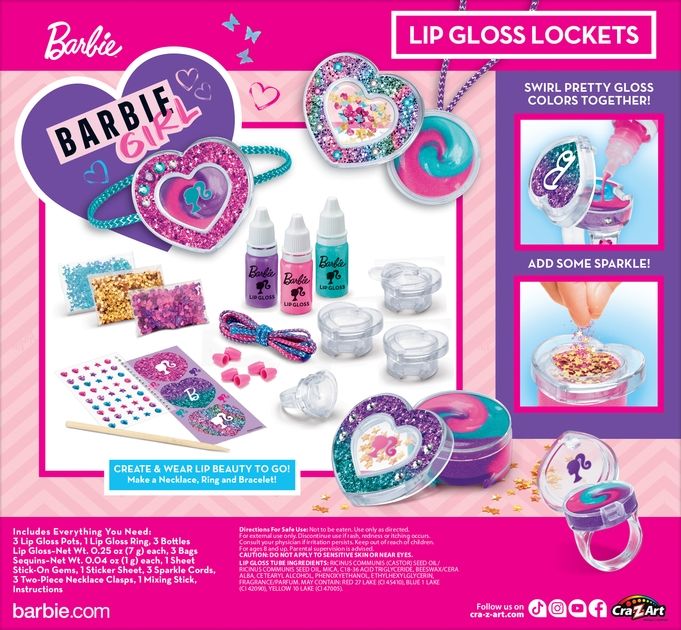 Набір дитячої косметики Cra-Z-Art Barbie Sparkle Lockets