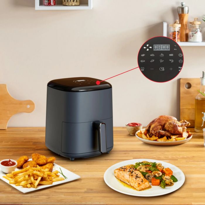 Мультипіч Tefal Easy Fry Max, 1500Вт, чаша-5л, сенсорне керув., 10 програм, пластик, чорний