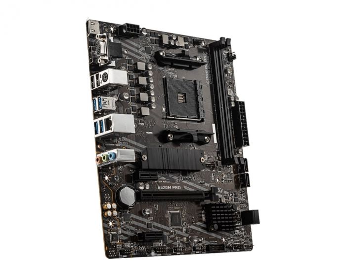 Материнcька плата MSI A520M PRO sAM4 A520 2xDDR4 M.2 HDMI DVI DP mATX