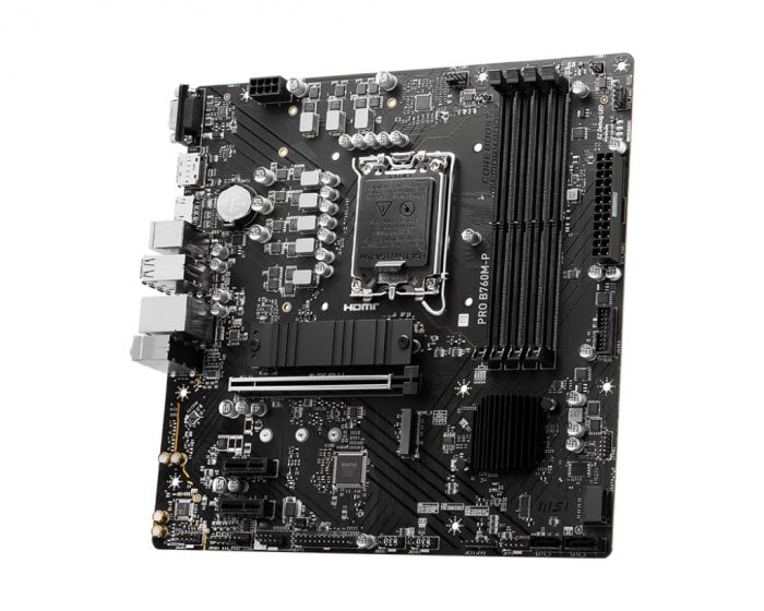 Материнcька плата MSI PRO B760M-P s1700 B760 4xDDR5 M.2 HDMI DP D-Sub mATX