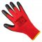 Рукавички робочі Neo Tools комплект 12шт, поліестер з латексним покриттям, р.10, червоно-чорний