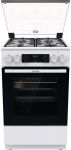 Плита Gorenje комбінована, 70л, 50x60см, дисплей, емальовані реш, програматор IconLed, кришка-скло, білий