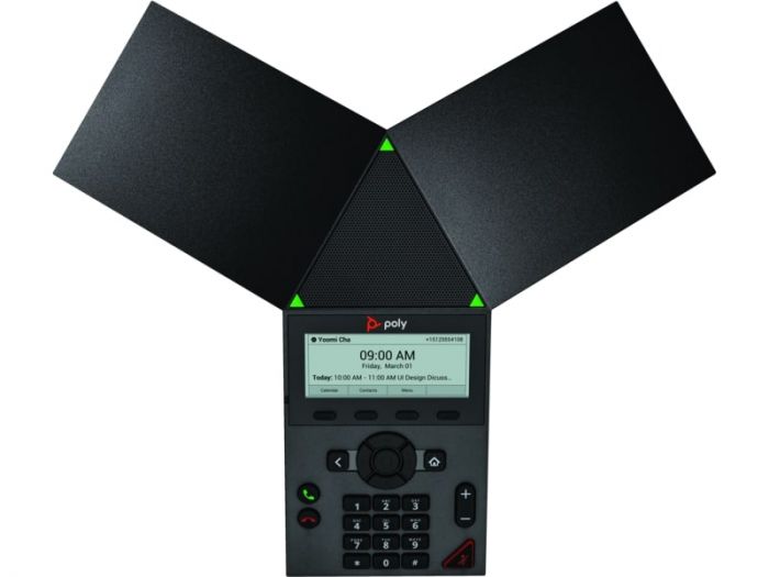 SIP-конференц телефон Poly Trio 8300, RJ45, USB-A, Micro USB, PoE, чорний