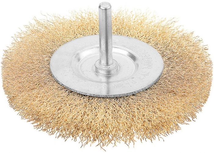 Щітка дискова Tolsen Профі, рифлений дріт 0.3мм, 100мм, хвостовиком 6.35мм(1/4")