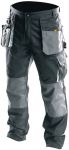 Штани робочі Tolsen, посилена тканина, щільність 260 г/м2, посилений шов, XL(54), чорно-сірий