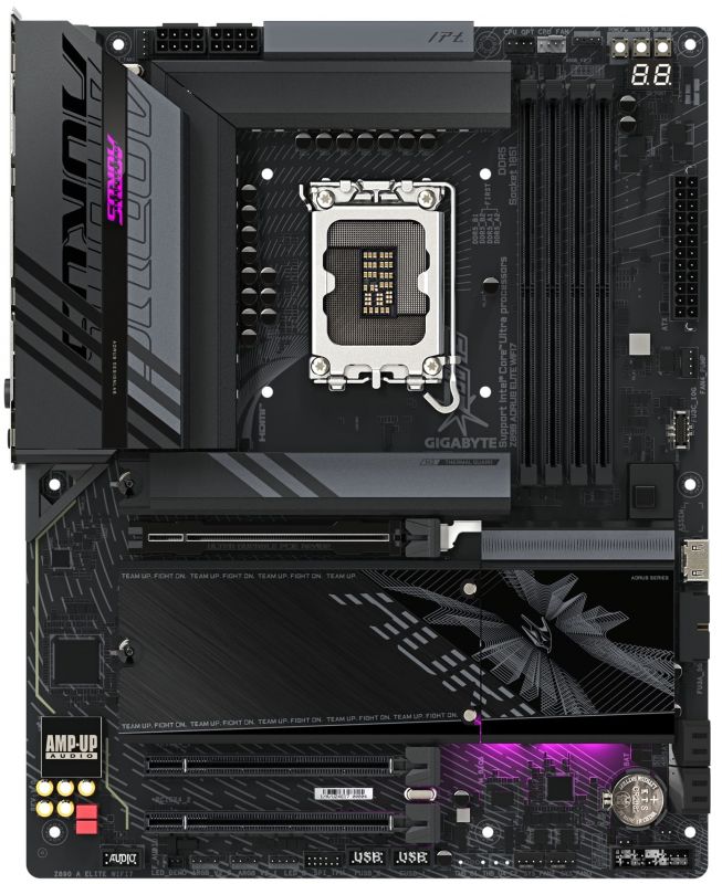 Материнська плата GIGABYTE Z890 AORUS ELITE WIFI7 s1851 4xDDR5 M.2 USB Type-C DP Wi-Fi BT ATX