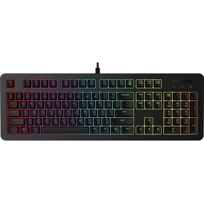Клавіатура мембранна Lenovo Legion K300 104key, USB-A, EN/UKR, RGB, чорний