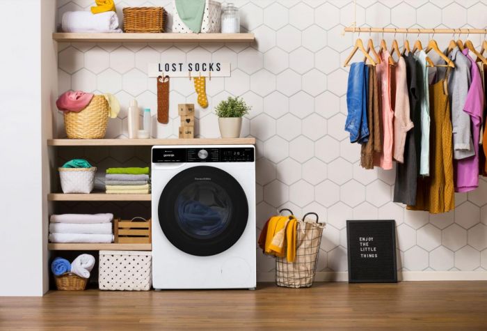 Пральна машина Gorenje фронтальна, 10кг, 1400, A+++, 60см, дисплей, інвертор, пара, Wi-Fi, підсвітка барабану, білий