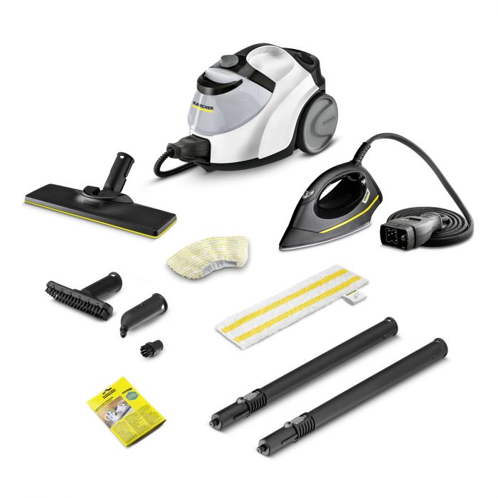 Пароочисник Karcher SC 5 EasyFix Iron, 2250Вт, 1500мл, 4.2Бар, праска,швабра, білий