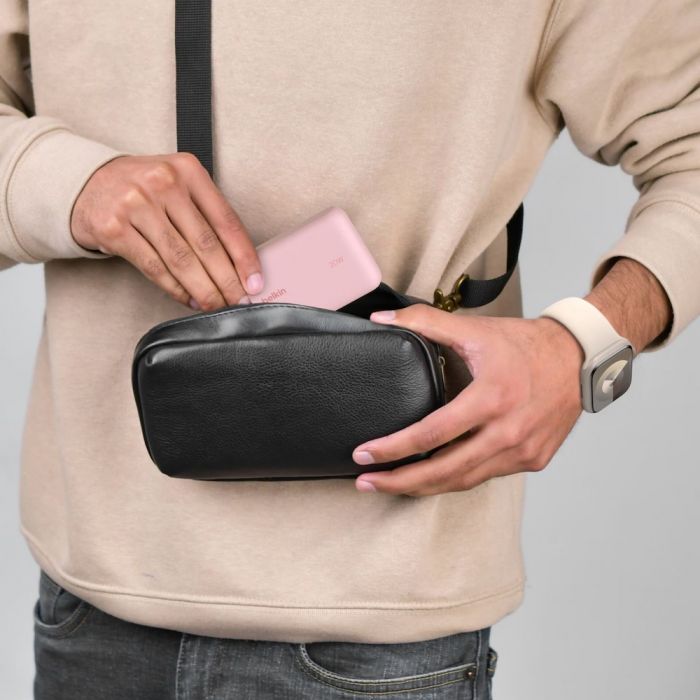 Акумулятор портативний літій-іонний Power Bank Belkin 10000мА·год, 20Вт, з інтегрованим кабелем USB-C, рожевий