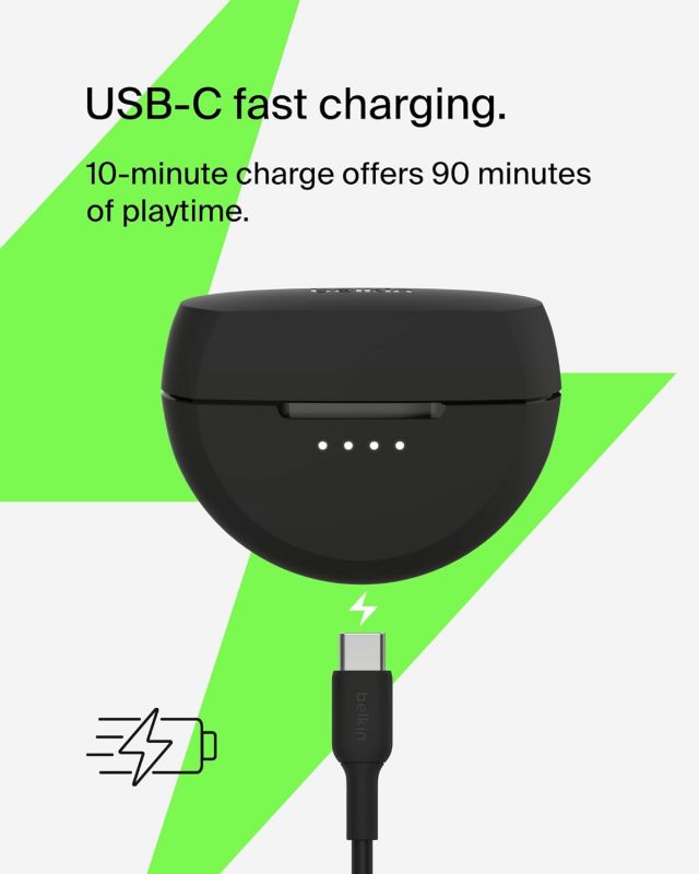 Навушники TWS Belkin Soundform Rhythm True Wireless, чорний