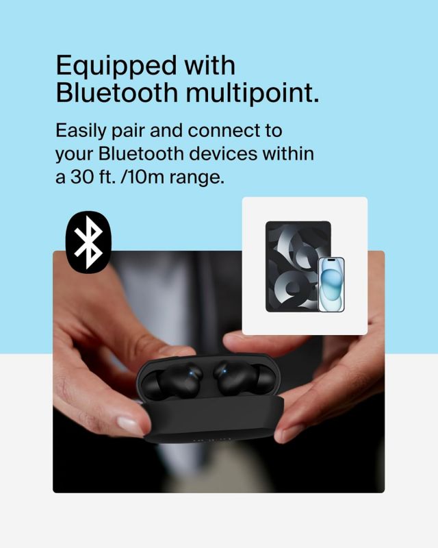 Навушники TWS Belkin Soundform Rhythm True Wireless, чорний