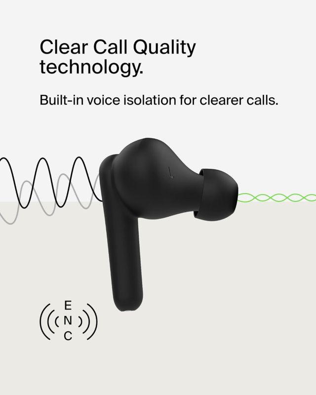 Навушники TWS Belkin Soundform Rhythm True Wireless, чорний