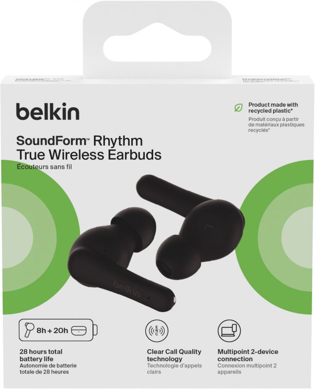 Навушники TWS Belkin Soundform Rhythm True Wireless, чорний