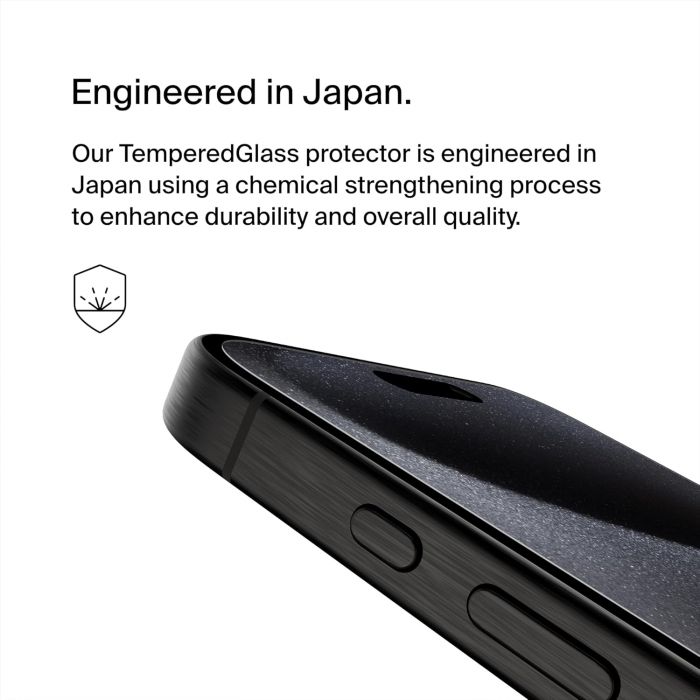 Захисне скло Belkin для iPhone 15 Pro Max TemperedGlass (1 Pack)