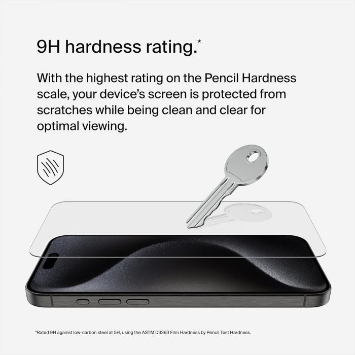 Захисне скло Belkin для iPhone 15 Pro Max TemperedGlass (1 Pack)