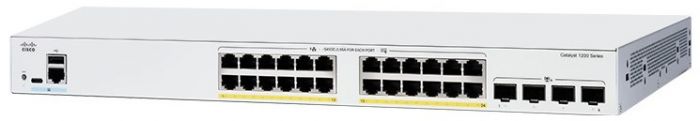 Комутатор Cisco Catalyst 1200 24xGE, Full PoE, 4x1G SFP