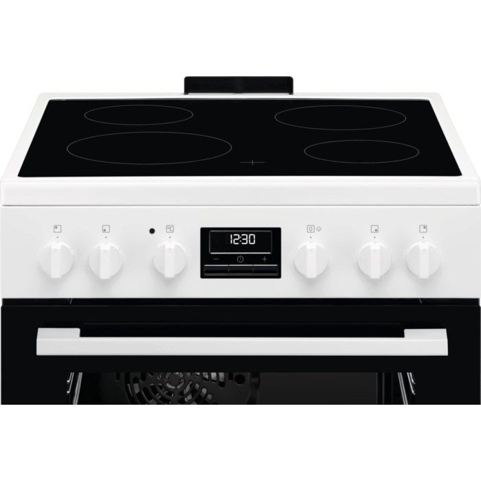 Плита Electrolux електрична склокерамічна, 58л, 60x60см, конвекція, пара, білий