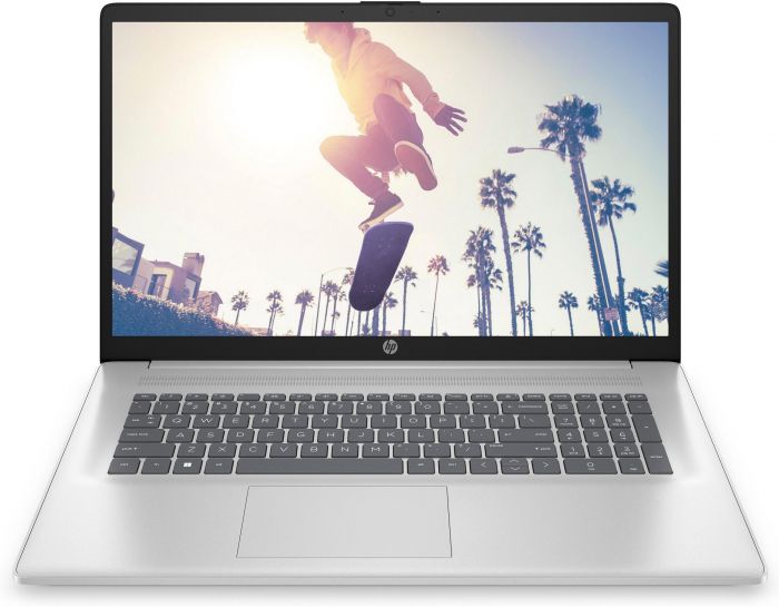 Ноутбук HP 17-cn4024ua 17.3" FHD IPS AG, Intel 5-120U, 16GB, F1024GB, UMA, DOS, сріблястий