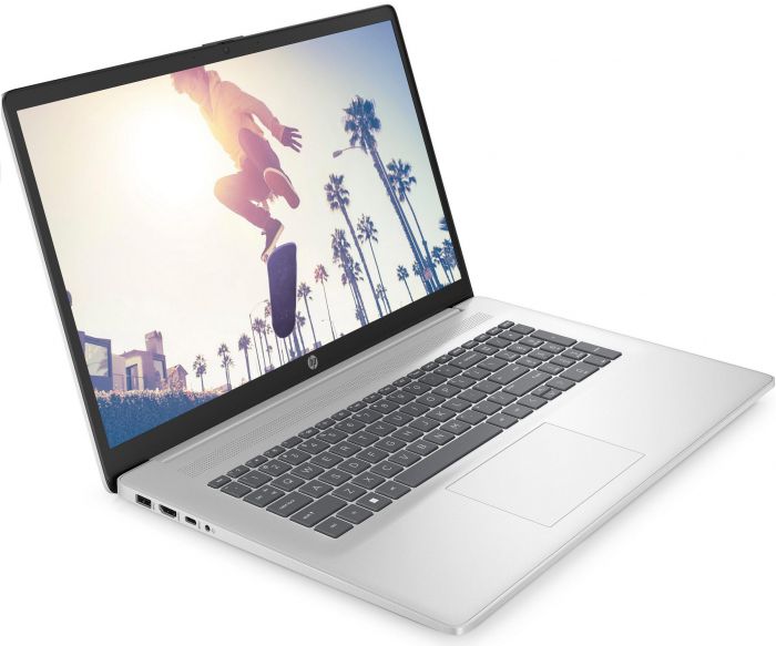Ноутбук HP 17-cn4024ua 17.3" FHD IPS AG, Intel 5-120U, 16GB, F1024GB, UMA, DOS, сріблястий