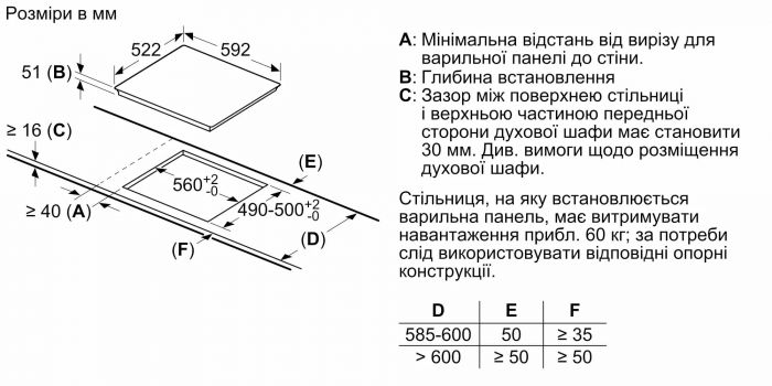 Варильна поверхня Siemens індукційна, 60см, чорний