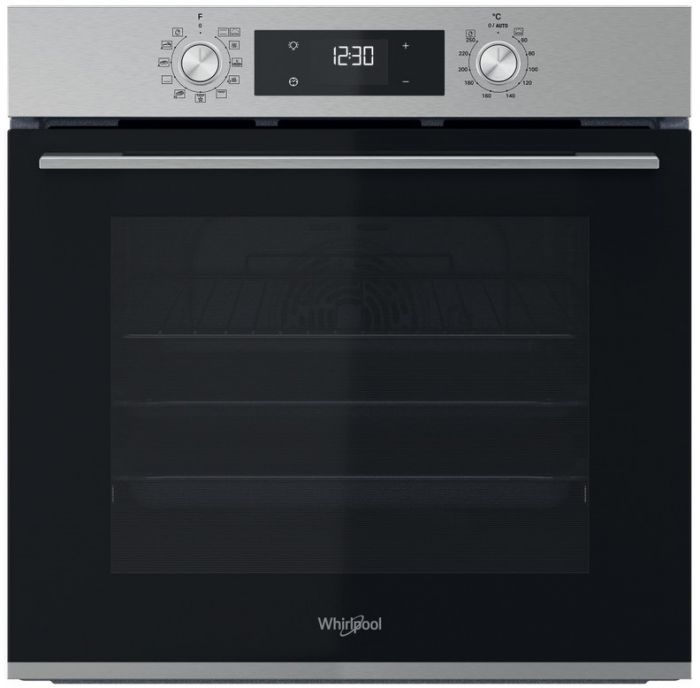 Духова шафа Whirlpool електрична, 71л, A+, дисплей, конвекція, телескопічні напрямні, нерж