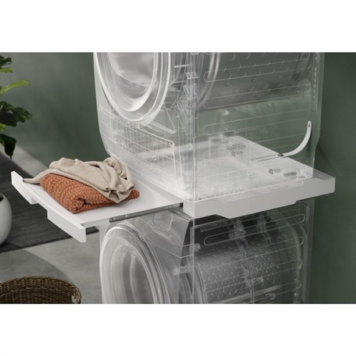 Комплект монтажний Electrolux для з'єднання пральної машини з сушильною машиною, висувна полиця, білий