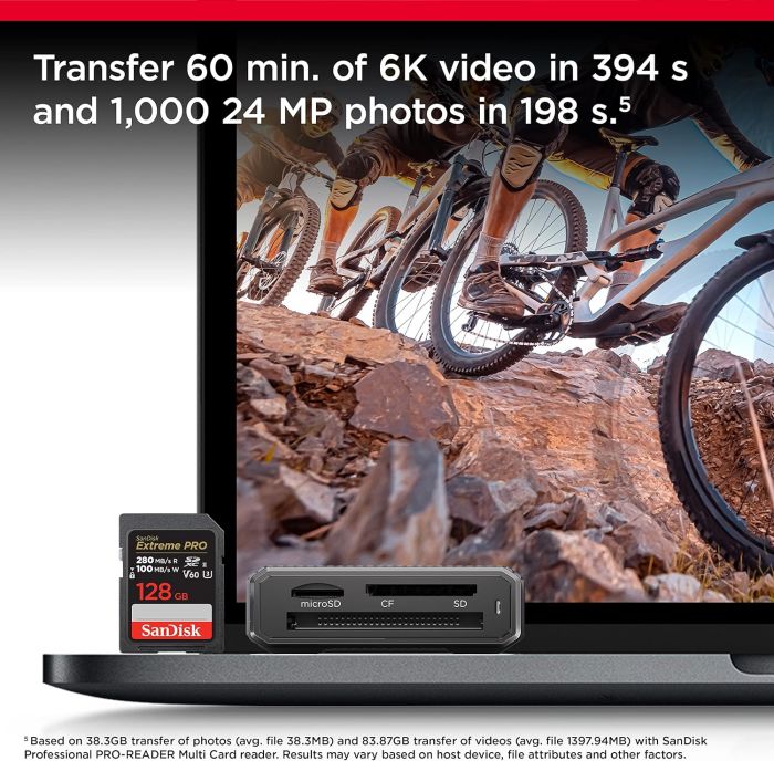 Карта пам'яті SanDisk SD  128GB C10 UHS-II U3 R280/W100MB/s Extreme Pro V60