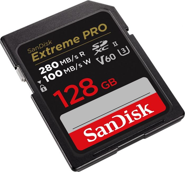 Карта пам'яті SanDisk SD  128GB C10 UHS-II U3 R280/W100MB/s Extreme Pro V60