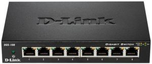 Комутатор D-Link DGS-108 8xGE, Некерований