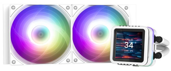 Система рідинного оxолодження  Zalman Alpha 2DS A24 ARGB, LGA1851, 1700, 1200, 115x, AM5, AM4, TDP 320W, білий