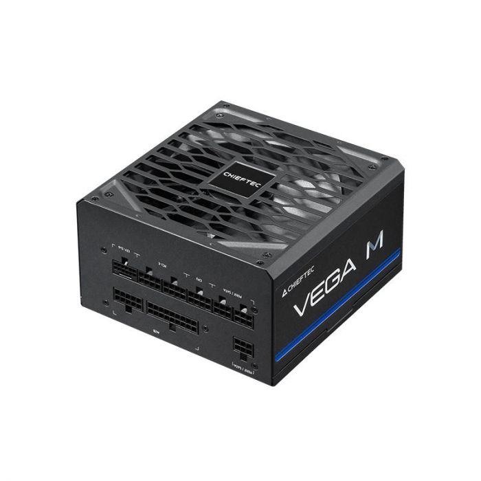 Блок живлення CHIEFTEC Vega M (850W), >90%, 80+ Gold, 135мм FDB, 1xMB 24pin(20+4), 2xCPU 8pin(4+4), 3xMolex, 6xSATA, 4xPCIe 8pin(6+2), 1xPCIe GEN5 16pin, Fully Modular