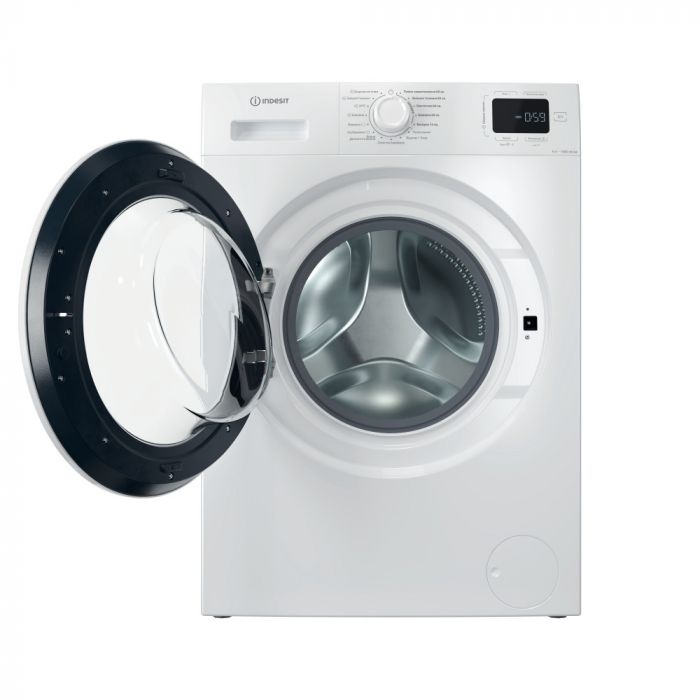 Пральна машина Indesit фронтальна, 6кг, 1000, A+++, 44.6см, дисплей, пара, інвертор, білий